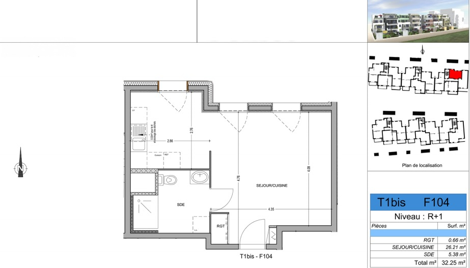 Maison à louer, 32m², Dijon