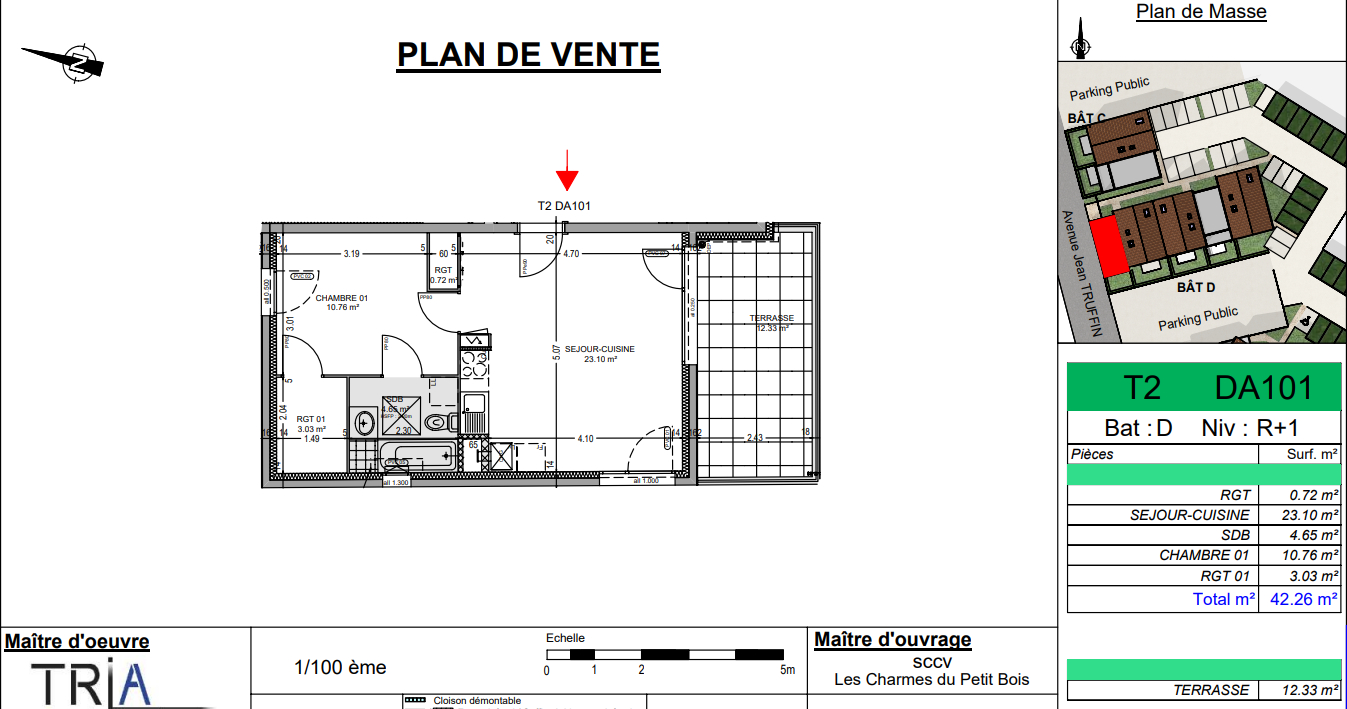 Maison à louer, 42m², Perrigny-lès-Dijon