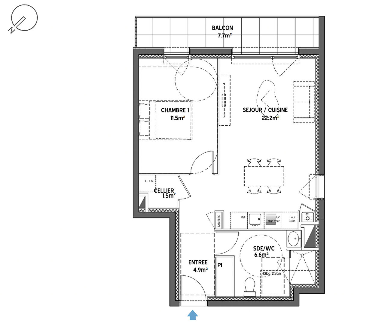 Achat appartement La RochesurYon 2 pièce(s) 47 m² 180 000 € ⇔