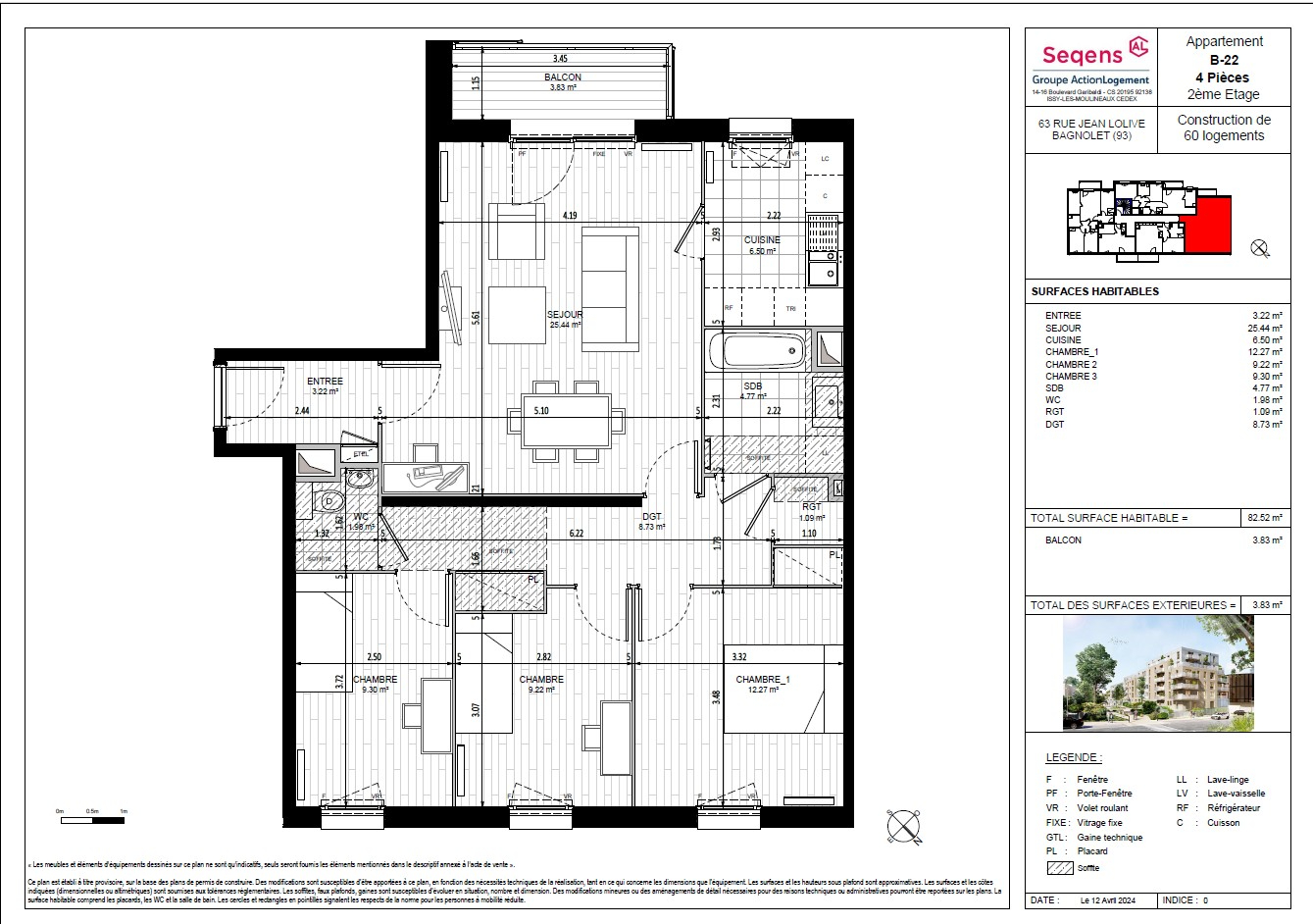 Maison à louer, 83m², BAGNOLET