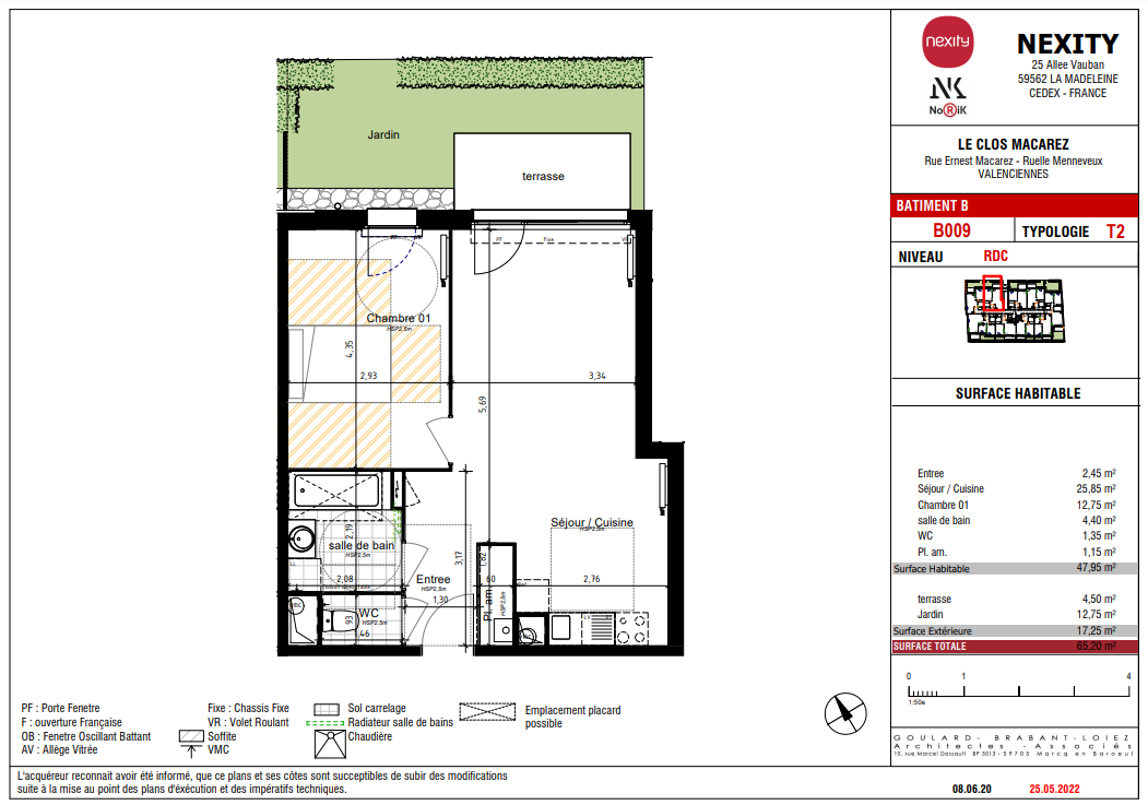 Appartement a louer valenciennes - 2 pièce(s) - 48 m2 - Surfyn